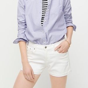 J Crew white denim shorts